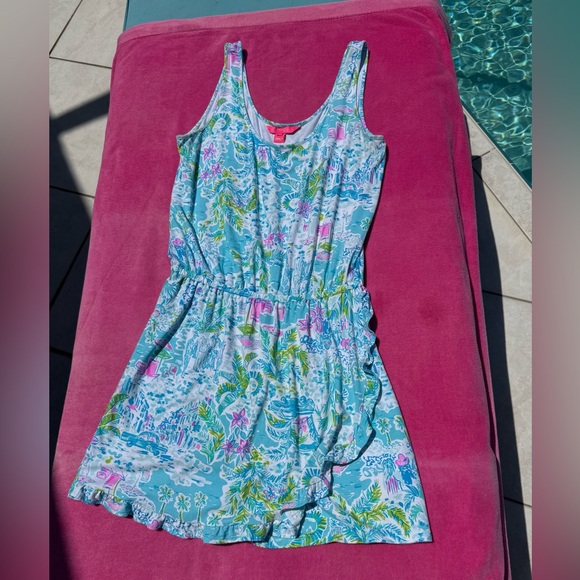 🦩🌴Lilly Pulitzer Analee Romper~What a Lovely Place EUC🦩🌴 - Picture 15 of 16